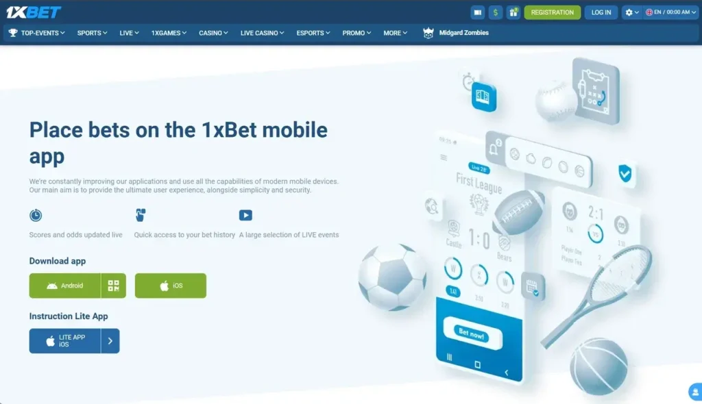 1xBet mobile